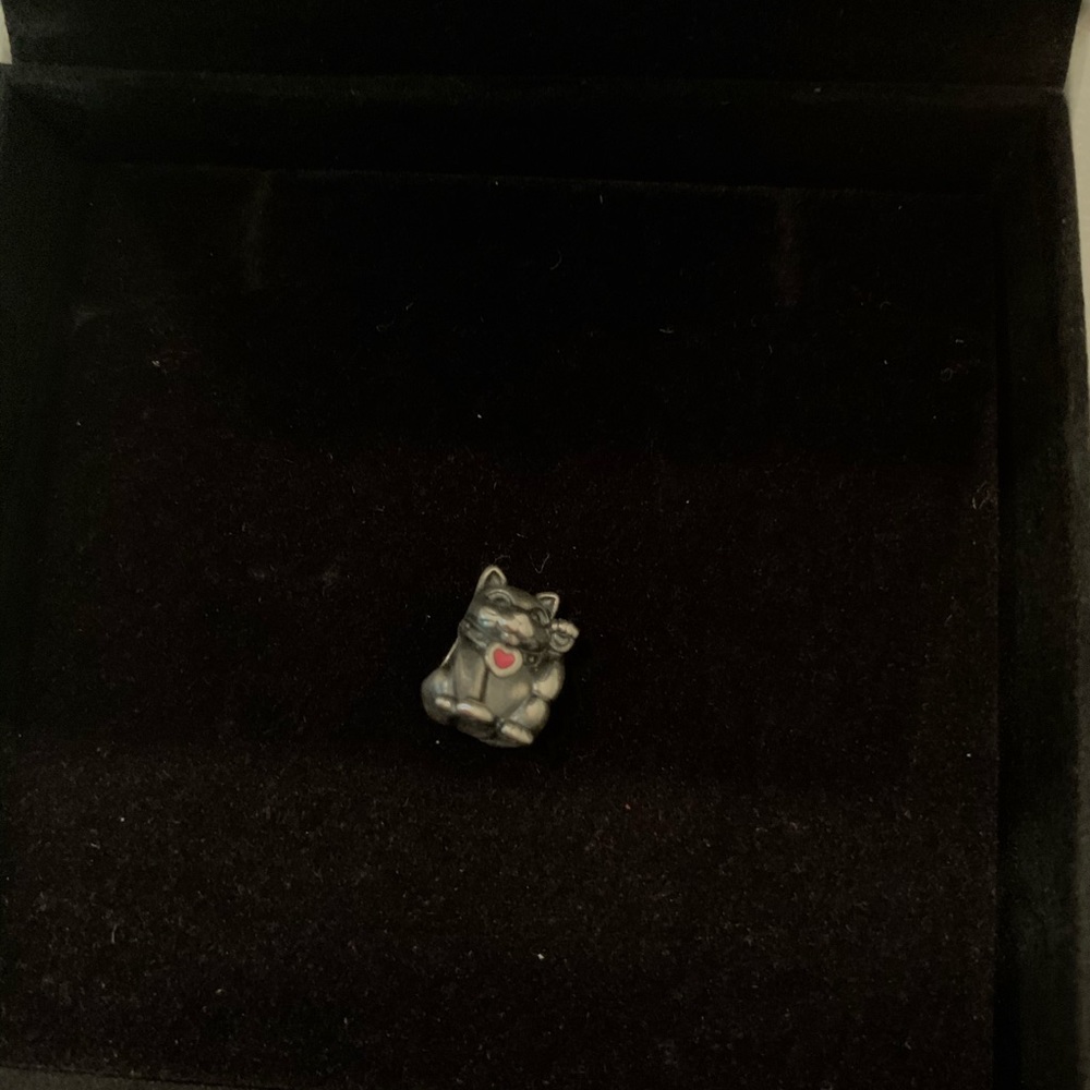 Retired Pandora Lucky Cat Charm